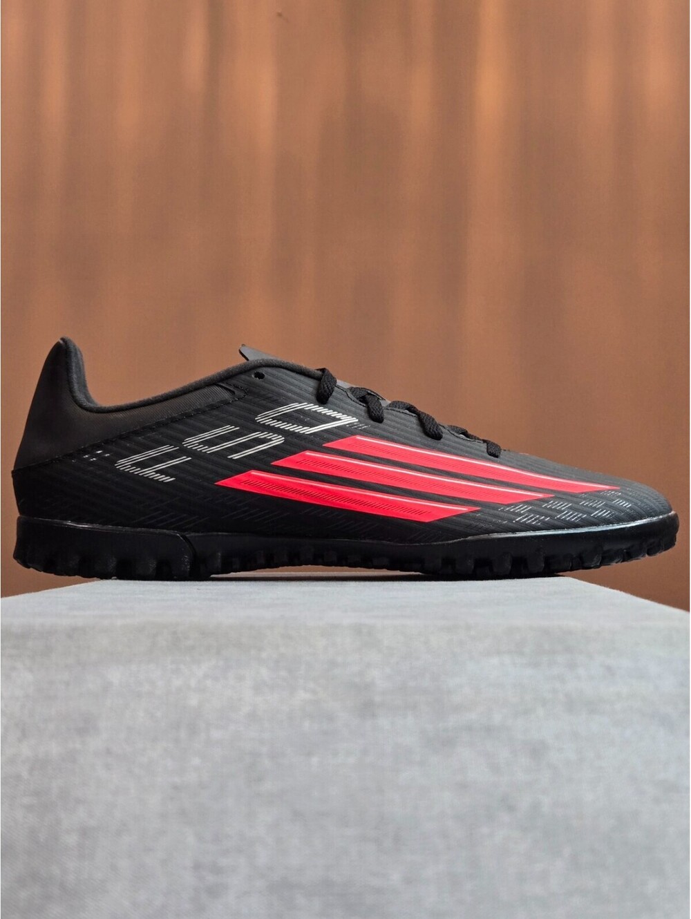 adidas F50 Club TF - Core Black Lucid Red (JR9052) Men's 10 / Women's 11 Turf